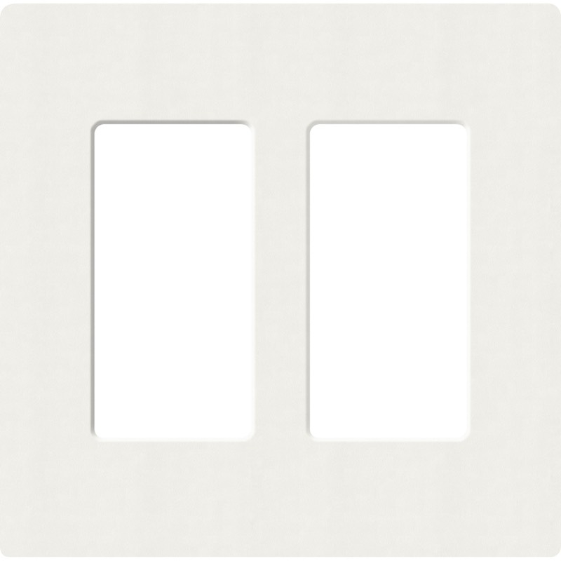 Lutron, SC-2-GL, Screwless Wallplate - 2 Gang - Glacial White